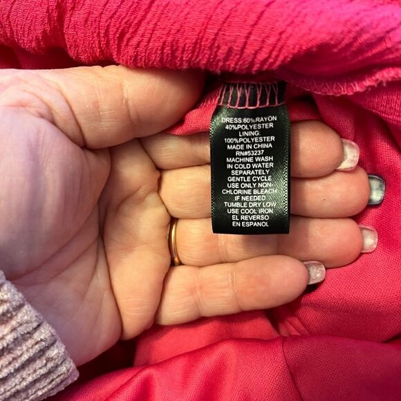 Mlle Gabrielle 1XL Dark Pink Dress Hi-Low Layered Very Sexy LikeβNEW - Picture 9 of 10